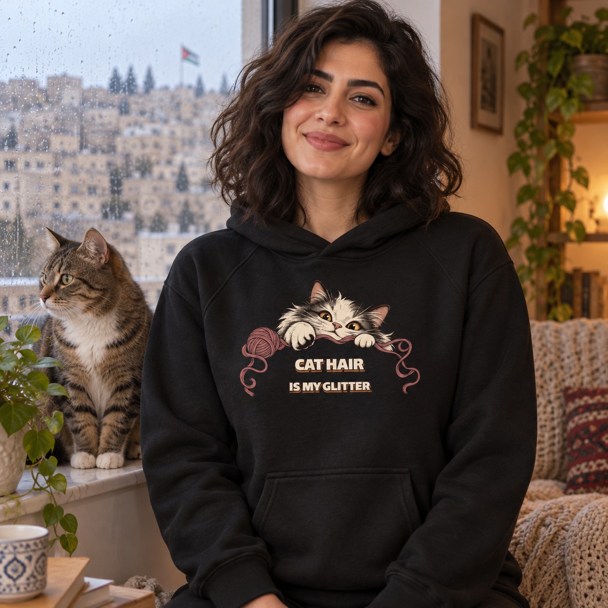 Cat Hair Is My Glitter Hoodie and T-Shirt
