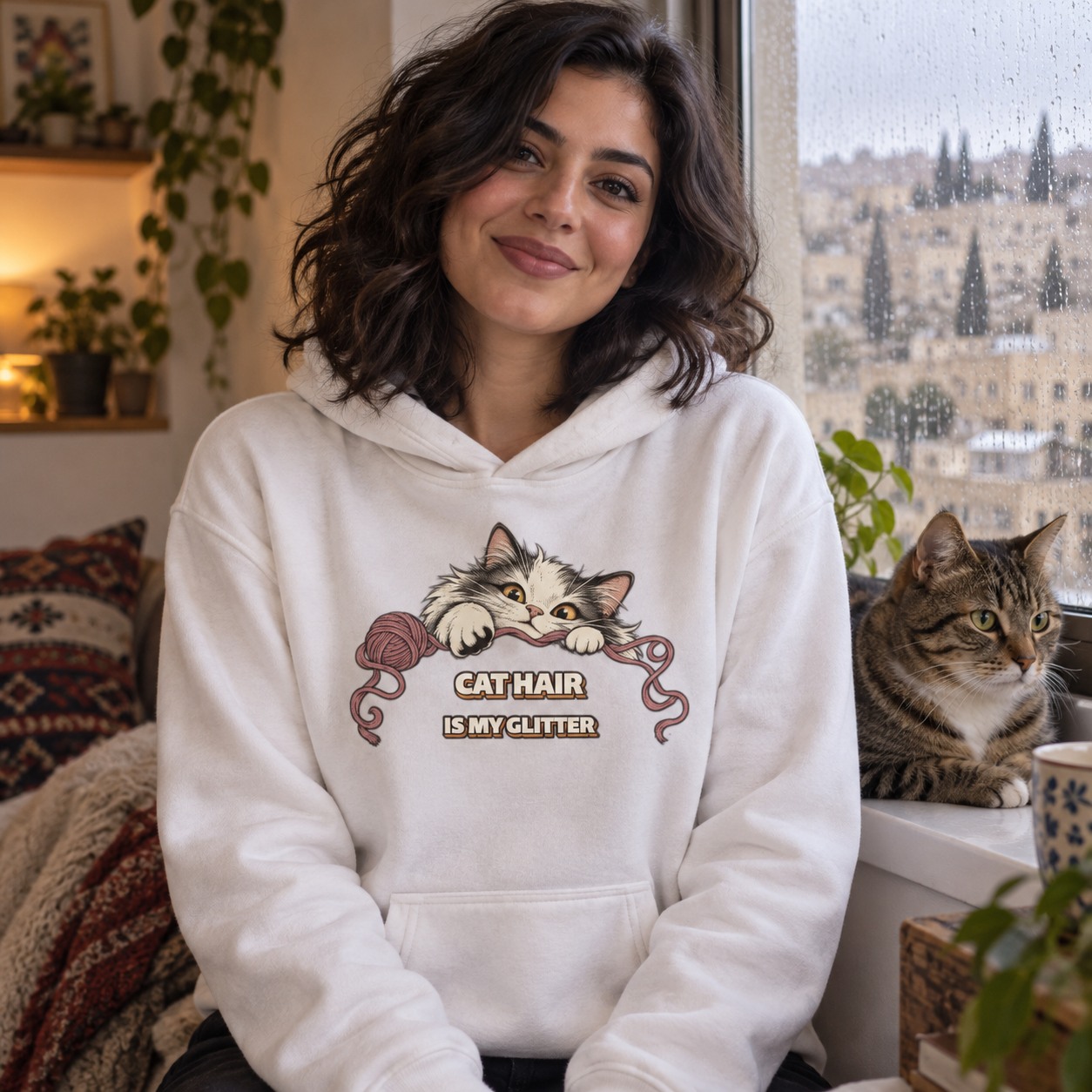 Cat Hair Is My Glitter Hoodie and T-Shirt