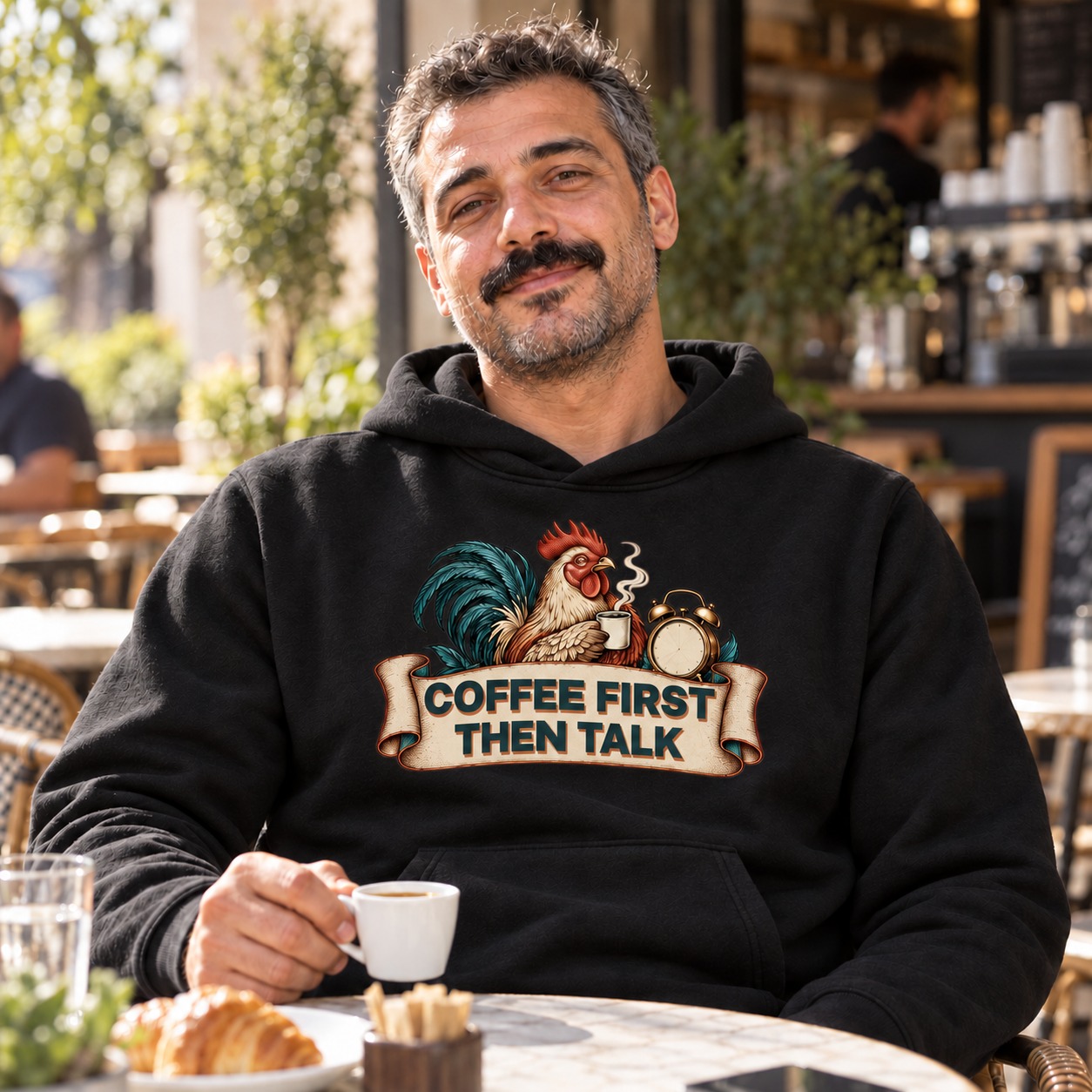 Coffee First Then Talk Hoodie and T-Shirt