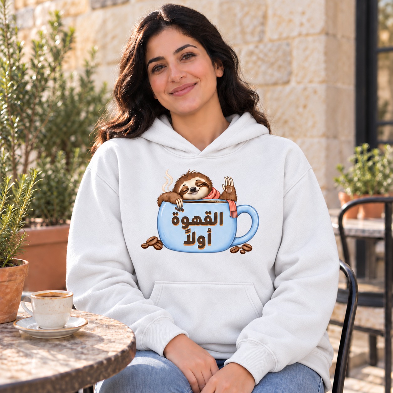 هودي وتيشيرت القهوة أولاً