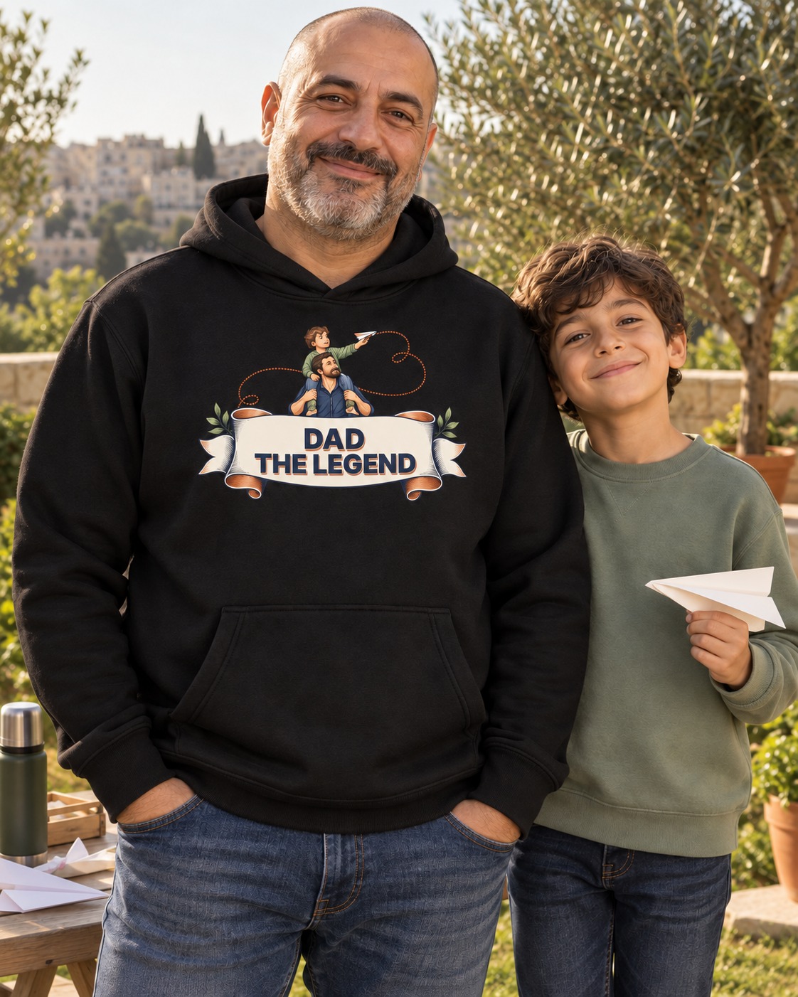 Dad the Legend Hoodie and T-Shirt