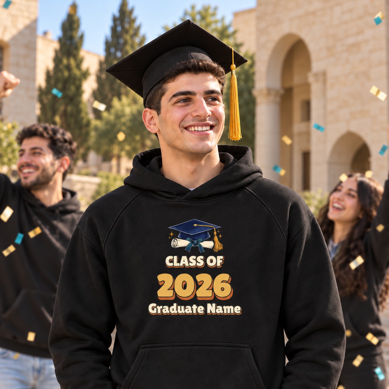 Personalised Graduation Hoodie and T-Shirt