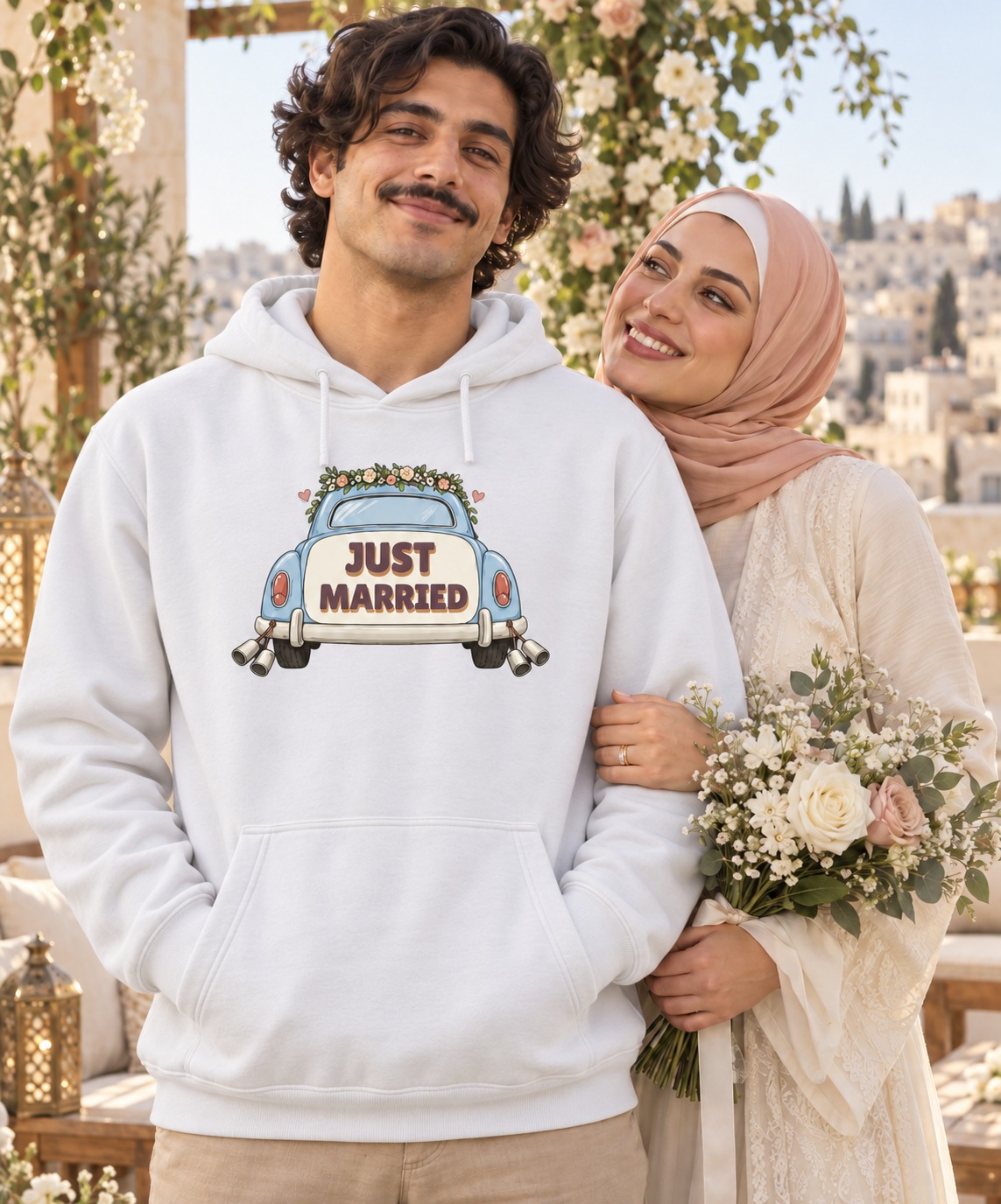 Just Married Hoodie and T-Shirt