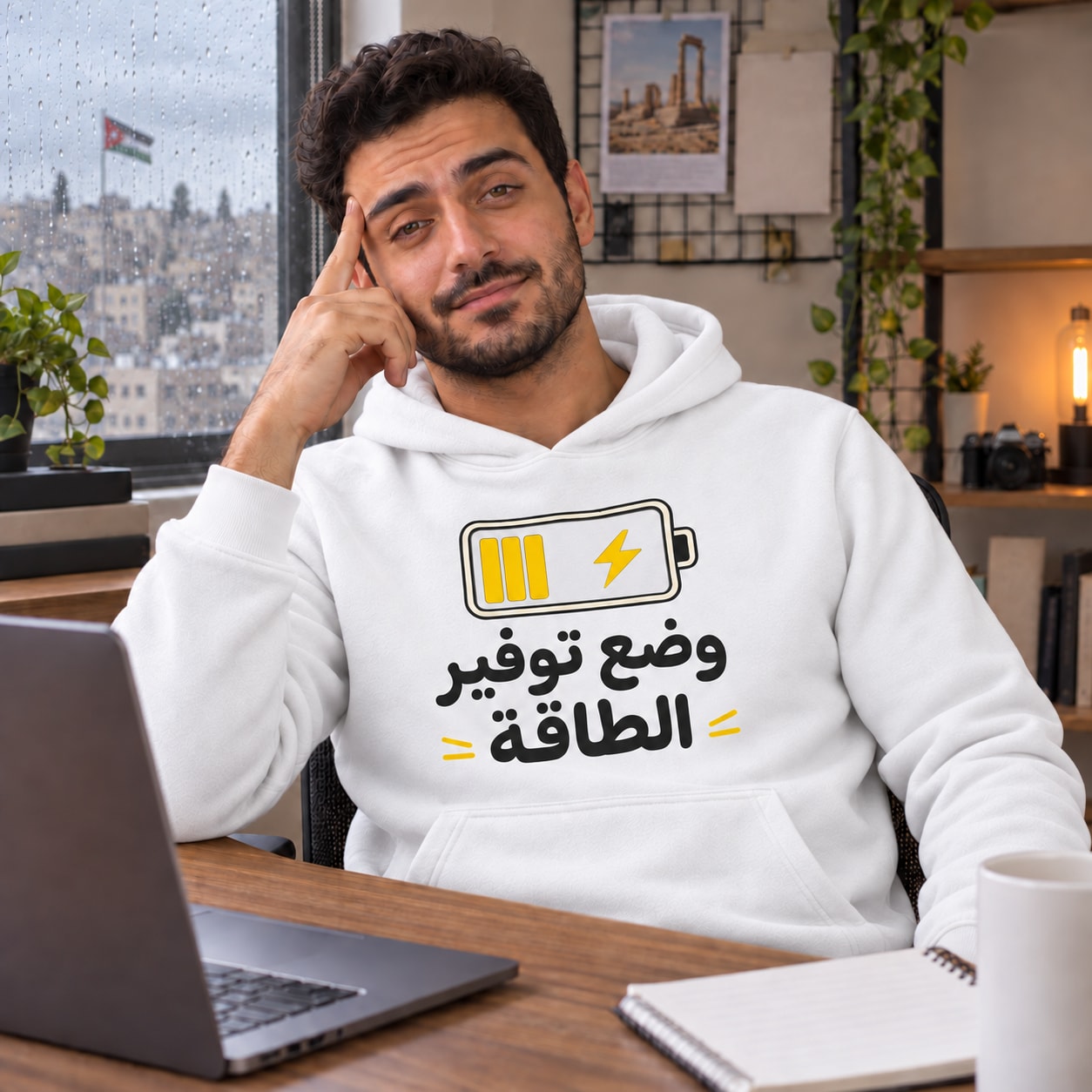 هودي وتيشيرت وضع توفير الطاقة بالبطارية
