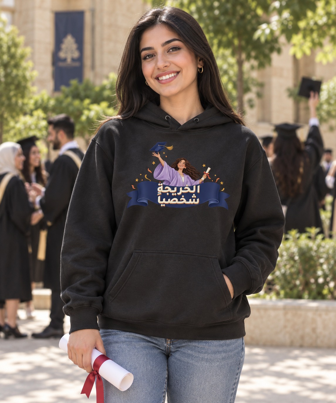 هودي وتيشيرت الخريجة شخصياً